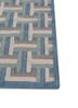 checkers blue wool flat weaves Rug - Corner