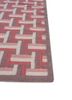 checkers pink and purple wool flat weaves Rug - Corner