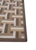 checkers beige and brown wool flat weaves Rug - Corner checkers beige and brown wool flat weaves Rug - Corner
