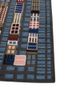 checkers grey and black wool flat weaves Rug - Corner checkers grey and black wool flat weaves Rug - Corner