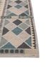 checkers grey and black wool flat weaves Rug - Corner
