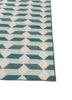 checkers blue wool flat weaves Rug - Corner checkers blue wool flat weaves Rug - Corner
