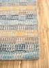 abrash beige and brown wool flat weaves Rug - Corner