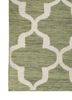 indusbar green wool and viscose flat weaves Rug - Corner
