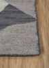 checkers grey and black wool and viscose flat weaves Rug - Corner checkers grey and black wool and viscose flat weaves Rug - Corner