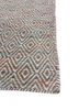 abrash blue wool and viscose flat weaves Rug - Corner