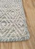 abrash grey and black wool and viscose flat weaves Rug - Corner abrash grey and black wool and viscose flat weaves Rug - Corner