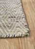 abrash beige and brown wool and viscose flat weaves Rug - Corner