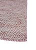 abrash red and orange wool and viscose flat weaves Rug - Corner