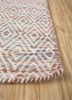 abrash red and orange wool and viscose flat weaves Rug - Corner