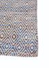 abrash blue wool and viscose flat weaves Rug - Corner