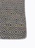 abrash blue wool and viscose flat weaves Rug - Corner abrash blue wool and viscose flat weaves Rug - Corner