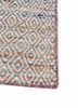 abrash blue wool and viscose flat weaves Rug - Corner abrash blue wool and viscose flat weaves Rug - Corner