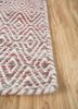 abrash red and orange wool and viscose flat weaves Rug - Corner