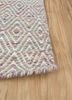 abrash pink and purple wool and viscose flat weaves Rug - Corner abrash pink and purple wool and viscose flat weaves Rug - Corner