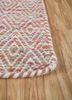 abrash pink and purple wool and viscose flat weaves Rug - Corner