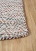 abrash blue wool and viscose flat weaves Rug - Corner