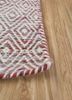 abrash blue wool and viscose flat weaves Rug - Corner