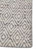 abrash blue wool and viscose flat weaves Rug - Corner