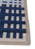 checkers blue wool and viscose flat weaves Rug - Corner