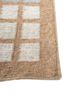 checkers beige and brown wool and viscose flat weaves Rug - Corner