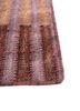 checkers red and orange wool and viscose flat weaves Rug - Corner