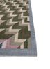 checkers blue wool and viscose flat weaves Rug - Corner checkers blue wool and viscose flat weaves Rug - Corner