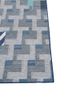 checkers blue wool and viscose flat weaves Rug - Corner