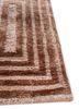 azalea beige and brown bamboo silk hand knotted Rug - Corner