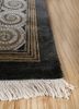 woven gems grey and black silk hand knotted Rug - Corner woven gems grey and black silk hand knotted Rug - Corner
