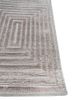 azalea grey and black wool and bamboo silk hand knotted Rug - Corner