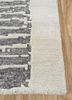 manifest ivory wool and bamboo silk hand knotted Rug - Corner