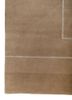 sthir beige and brown wool hand knotted Rug - Corner