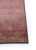 azalea red and orange wool and silk hand knotted Rug - Corner