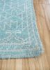 erbe blue polyester hand knotted Rug - Corner