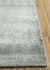 gulmarg grey and black silk hand knotted Rug - Corner