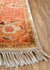 gulmarg red and orange silk hand knotted Rug - Corner