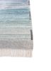 azalea blue wool and bamboo silk hand knotted Rug - Corner