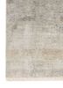 entropy blue wool and bamboo silk hand knotted Rug - Corner