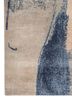 aprezo blue wool and bamboo silk hand knotted Rug - Corner