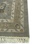 aurora grey and black wool and bamboo silk hand knotted Rug - Corner