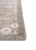 inde rose ivory wool and bamboo silk hand knotted Rug - Corner