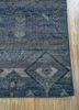 thyme blue wool hand knotted Rug - Corner