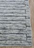 zuri grey and black wool hand knotted Rug - Corner