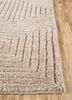manifest beige and brown wool hand knotted Rug - Corner