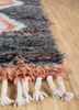 zuri blue afghan wool hand knotted Rug - Corner