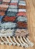 zuri multi afghan wool hand knotted Rug - Corner