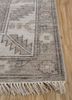 erbe grey and black wool hand knotted Rug - Corner