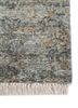 entropy blue wool hand knotted Rug - Corner entropy blue wool hand knotted Rug - Corner