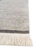 manifest grey and black wool hand knotted Rug - Corner